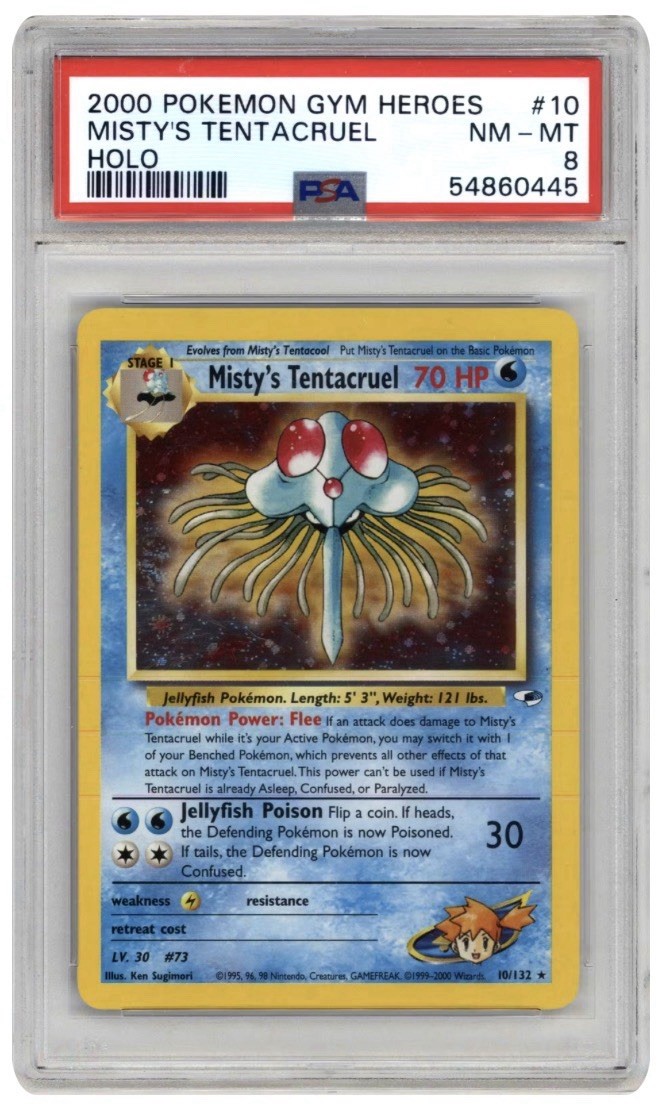 Pokemon Gym Heroes Misty’s Tentacruel Holo #10/132 PSA 8 NM!