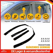 4x Windabweiser Regenabweiser Für VW Touran 1T1 1T2 1T3 2003-2015 Schwarz 4-tlg