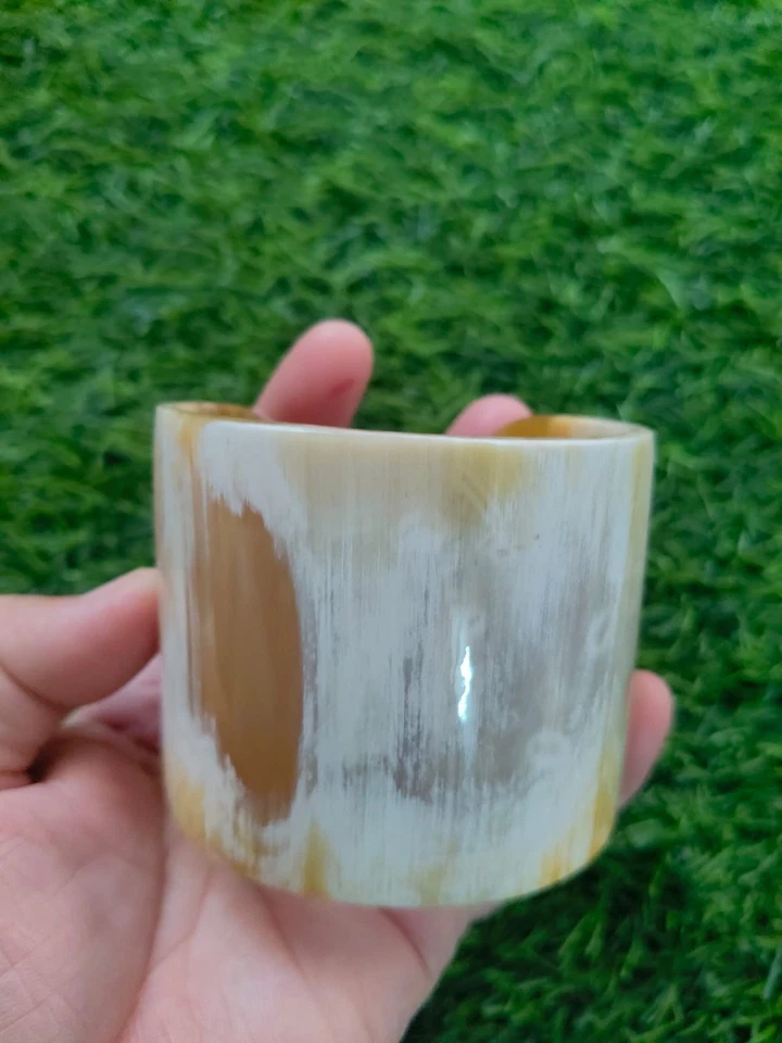 Natural Buffalo Horn Cuff Bracelet Horn Bangle Jewelry Mix White Bracelet Big - Image 2 of 4