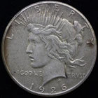 1926 $1 Peace Silver Dollar ~Circulated XF #C1