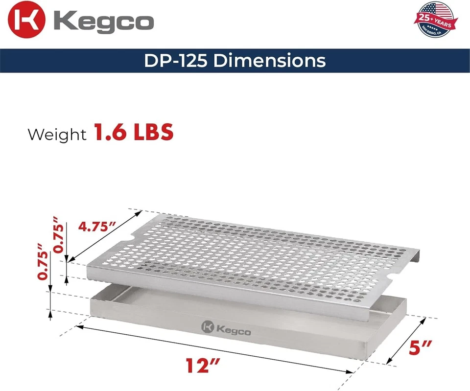 Bandeja de goteo contemporánea de montaje en superficie con parrilla desmontable - Acero inoxidable de 12" Foto 4 de 4