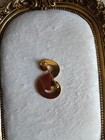 vintage Gold Tone Letter S Initial Brooch Pin Metal Monogram Alphabet  — photo 3