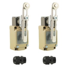 Adjustable Roller Lever Arm Limit Switch 380V 10A NC-NO Momentary - 2 Pack