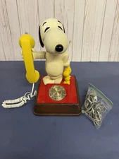 Vintage Snoopy and Woodstock Rotary Phone Telephone TESTED