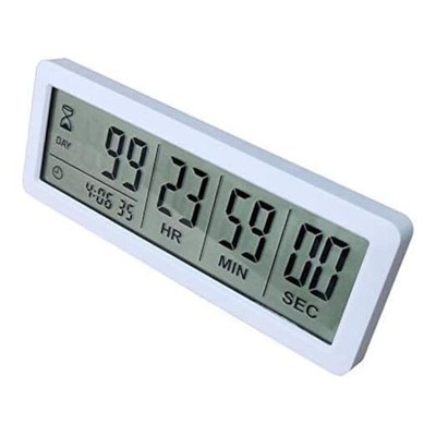 Digital 999 Days Countdown Clock Timer Magnetic Backing for Vacation White