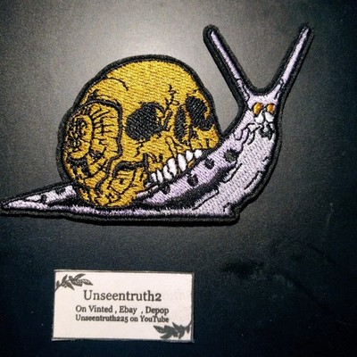 Skull Snail Iron On Patch Alternative Gothic Fashion