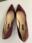 Nine West Arlene Pointy Toe Pumps Size 9  Burgundy Suede
