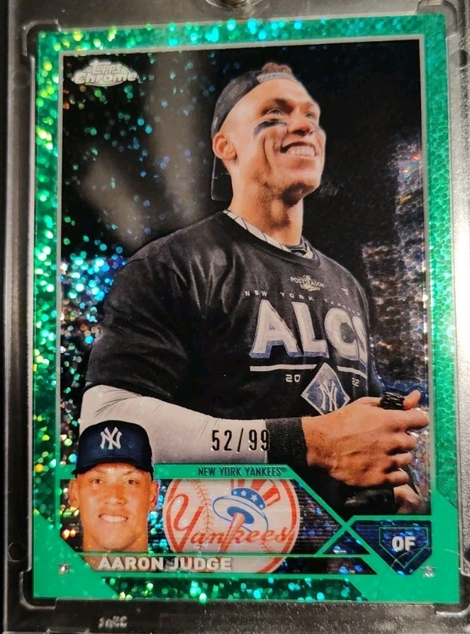2023 Topps Chrome AARON JUDGE #62 Image Variation Green Speckle Refractor 52/99
