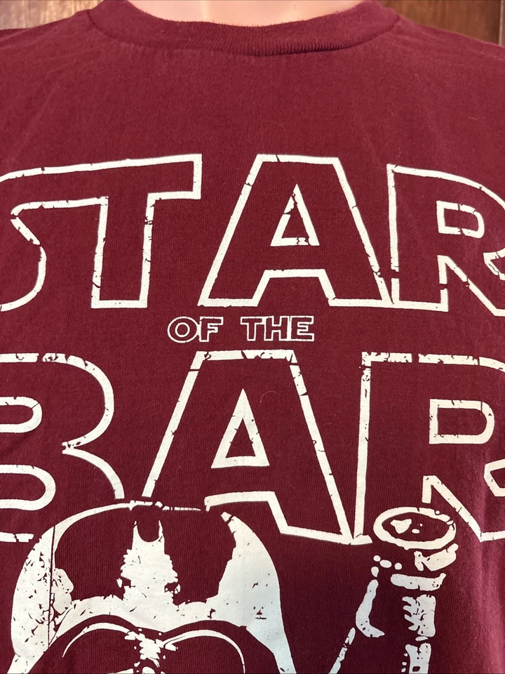 Vintage Star Wars Darth Vader STAR OF THE BAR Shirt Size Large Men’s - Image 4 of 4
