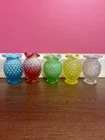 Vintage Fenton Miniature Hobnail Vase Lot Of 5 (including RARE Lilac Opalescent!