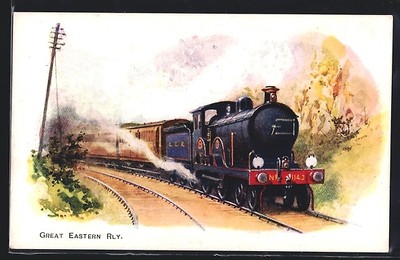 Ansichtskarte Englische Eisenbahn-Lokomotive No. 1143 der Great Eastern Rly. 
