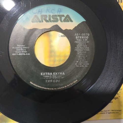 Expose ~ Point Of No Return/ Extra Extra ~ Arista PS 45 RPM  Record - Picture 6 of 6