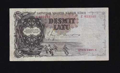 10 latu 1937 Latvia Latvija P-29a Series Z