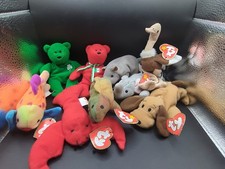 Ty Teenie Beanie Babies Lot of 9 Various Animals Teenie Beanie Babies VINTAGE