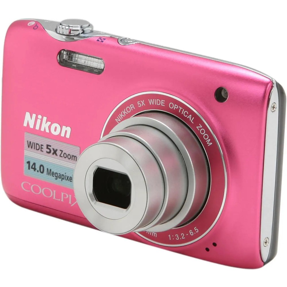 Nikon COOLPIX S3100 Digital Camera 14.0MP 5x Optical Zoom SDCard Battery Charger