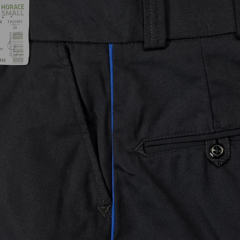 Pantalones Uniforme Pequeño Horace Para Hombres 40Rx30 Azul Marino Oscuro Rayas Trabajo PLANOS NUEVOS CON ETIQUETAS b Foto 2 de 4