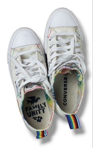 Converse Womens 6 Chuck Taylor All Star Lift Platform Pride Rainbow Unity Shoes - Picture 19 of 21