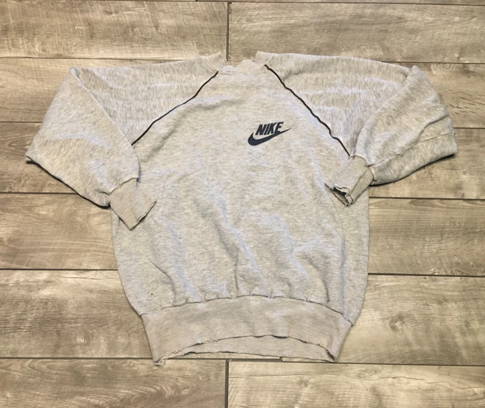 Sudadera pulóver Nike azul a cuadros Swoosh para hombre talla mediana vintage Foto 2 de 4