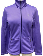 Spyder Women's Core Sweater Full Zip Purple Knit Fleece Jacket Medium