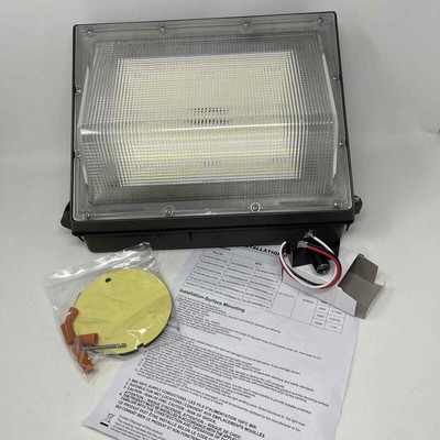 120 W LED Wall Pack with Photocell Outdoor Light Fixture TSWK12P 120W H 50