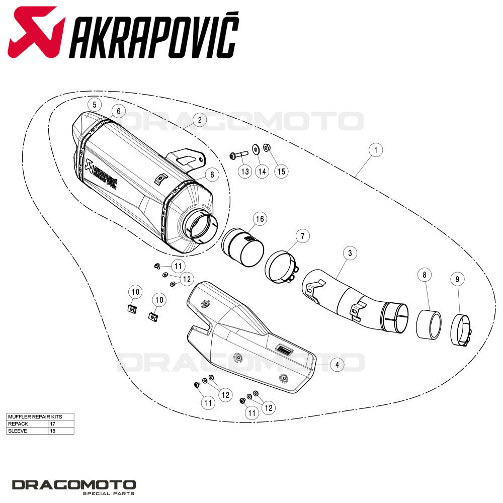 KAWASAKI Z H2 2020-2024 Exhaust AKRAPOVIC Titanium S-K10SO31