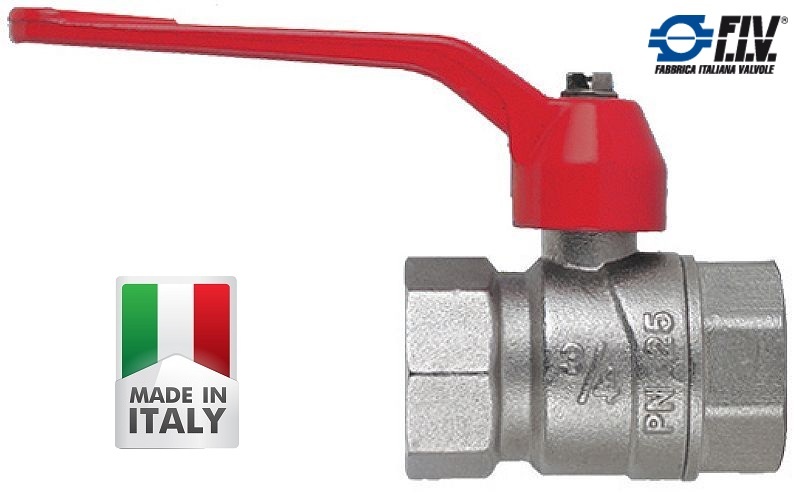 Valvola Sfera 3 Pollici FF Leva Alluminio Rosso | Stock Disponibile