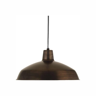 1-Light Venetian Bronze LED Pendant with Metal Shade by Progress Lighting