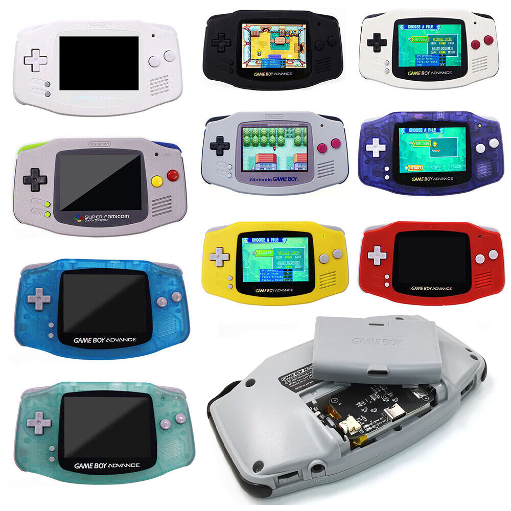 Rechargeable Game Boy Advance GBA Game Console with IPS V5 OSD