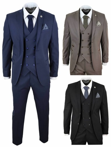 Mens 3 Piece Suit Gatsby 1920s Peaky 