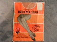 Vintage Shirley Gay Seamless Stockings Cinder Size 9 1/2
