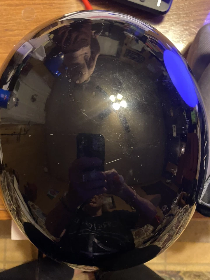 black Harley Davidson half helmet DOT Certified With Carrying Bag Size Large - Image 3 of 4