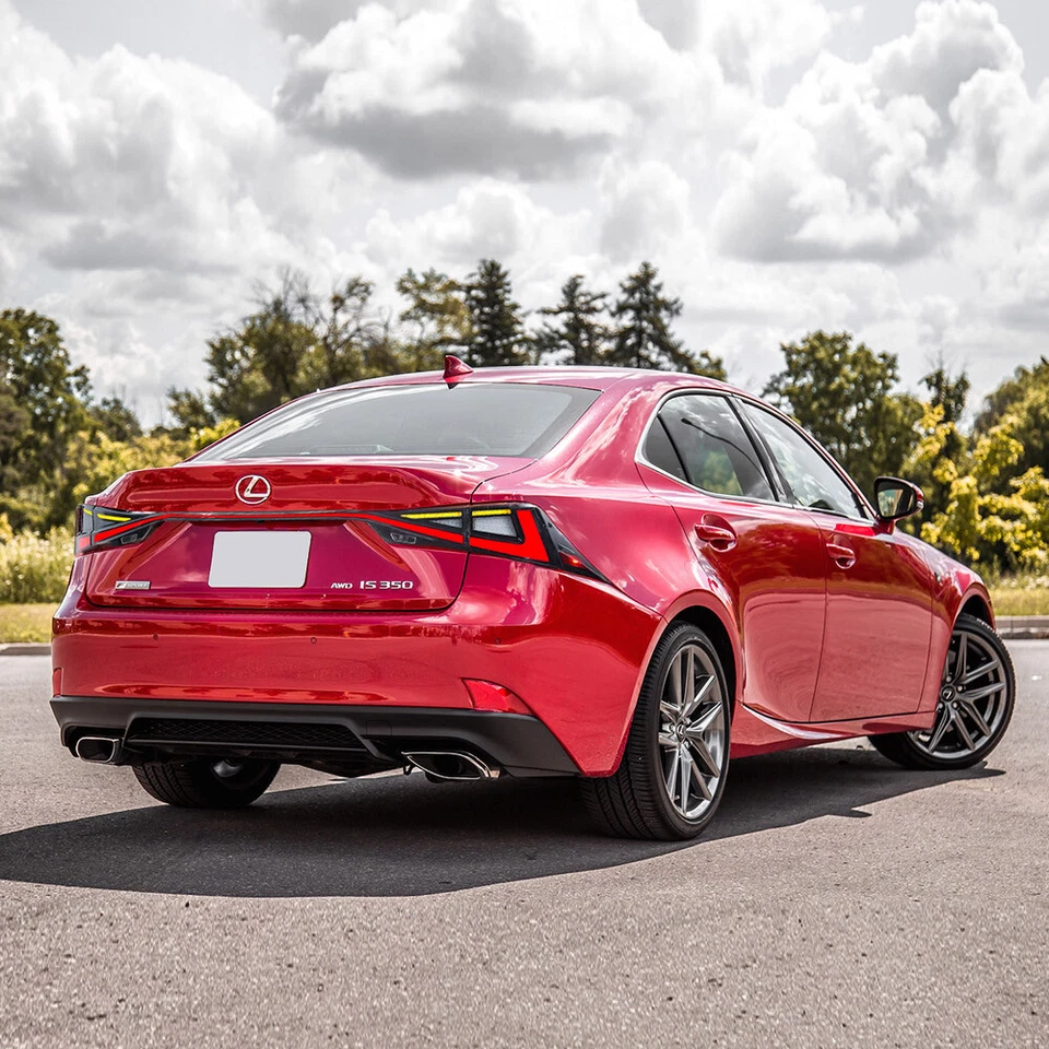 2X VLAND Smoked LED Tail Lights For 2014-2020 Lexus IS250 300h 350F W/Animation - Image 3 of 4
