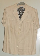 224- VESTE SAHARIENNE BEIGE MI LONGUE - COTON -T50/52- JAMAIS PORTEE -