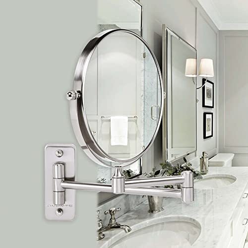 OVENTE 7" Wall Mounted Makeup Mirror with  Assorted Colors , Sizes , Styles 