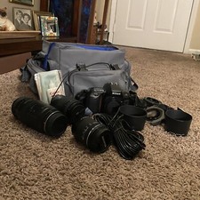 Nikon N70 35mm SLR Film Camera Body; Olympus Lens; Olympus W Ang; Canon 40-150