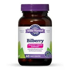 Oregon's Wild Harvest Bilberry Capsules 60 Count Eye Health Support Natural