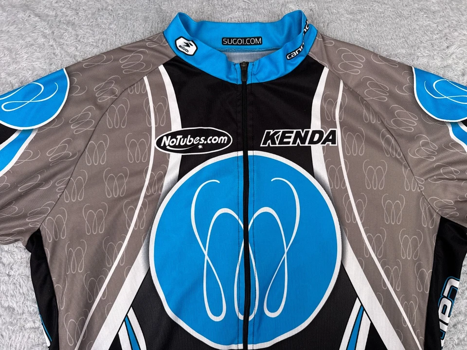 Sugoi Cycling Jersey Adult 2XL XXL Blue Gray Full Zip Mona Vie Acai Short Sleeve - Image 4 of 4