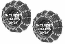 Set Of 2 Tire Chains 16x650-8 500570-8 2 Link Cross Spacing Zinc Coated