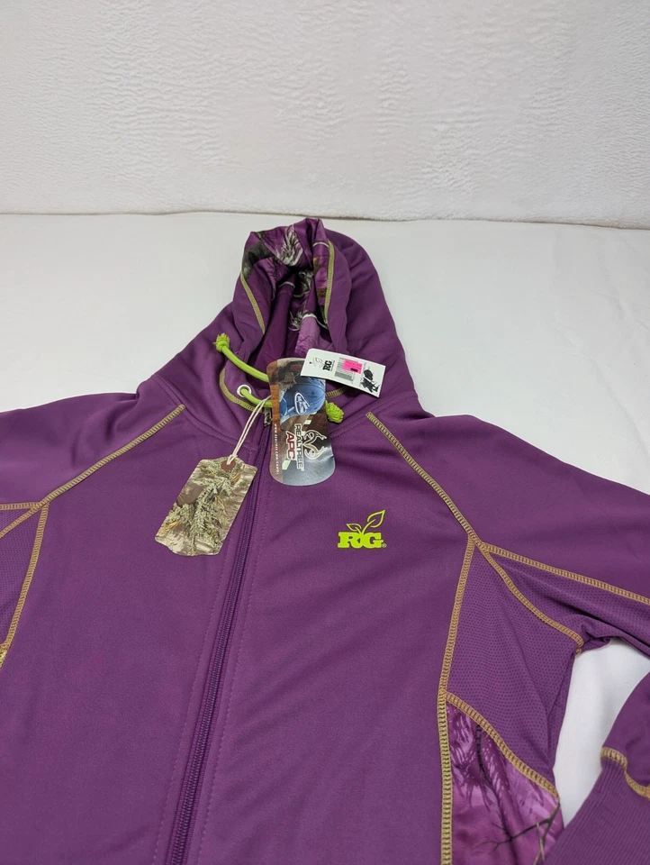 Realtree APC Hooded Sweatshirt Girls Size Large Purple /  Green Accents - Image 2 of 4