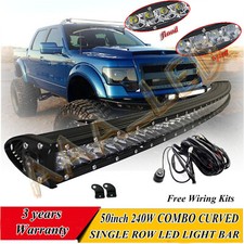 50inch 240w Led Light Bar Spot Flood Combo Offroad Driving Suv 4wd Truck Boat 52
