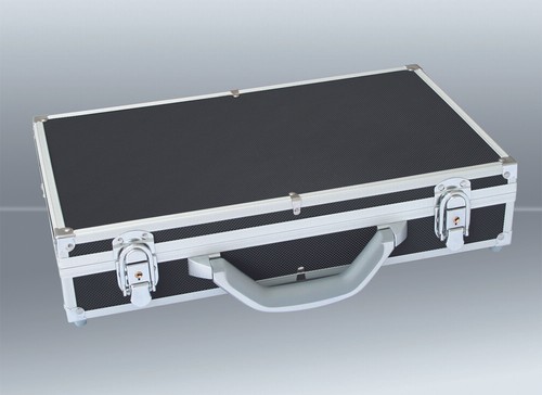 Alu-Großer-Münzkoffer-Diamant Look-&-münztableaus IN Blu Rosso Scuro - Foto 16 di 171