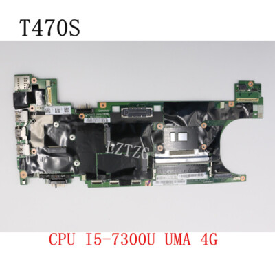 For Lenovo ThinkPad T470s Laptop Motherboard CPU I5-7300U UMA 4G FRU 01ER062