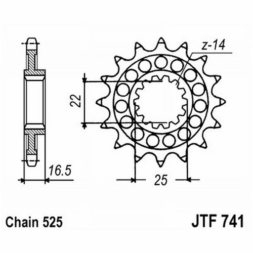 Pignon JT 707 Z15 Neuf Pour Aprilia RXV 450 (2006-2015) - Pièce Moto D'origine Italie