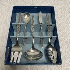Vintage Oneida Deluxe Stainless 5 Piece Serving Set