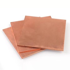 99.9% Pure Copper Sheet Plate T2 Cu Metal Panel Foil Thick 0.5-5mm & Multi-Sizes