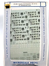 HO Scale Microscale Decals 87-250 Union Pacific Fruit Express Refrigerator Cars 
