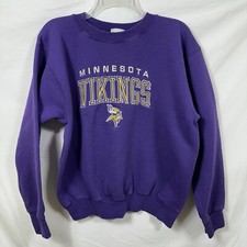 Vtg Minnesota Vikings NFL Football Pro Player Large Purple Sweatshirt USA Made L
