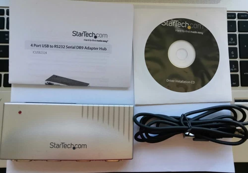 StarTech.com ICUSB2324 USB to Serial Adapter Hub - 4 Port - Bus Powered - DB9