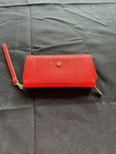 Michael Kors Large Zip Naranja/Orange Wallet Converts to wristlet w/compartments