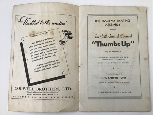 Halifax Skating Assembly 6th Annual Carnival On Ice 28/29 March 1941 Programme - Picture 2 of 7
